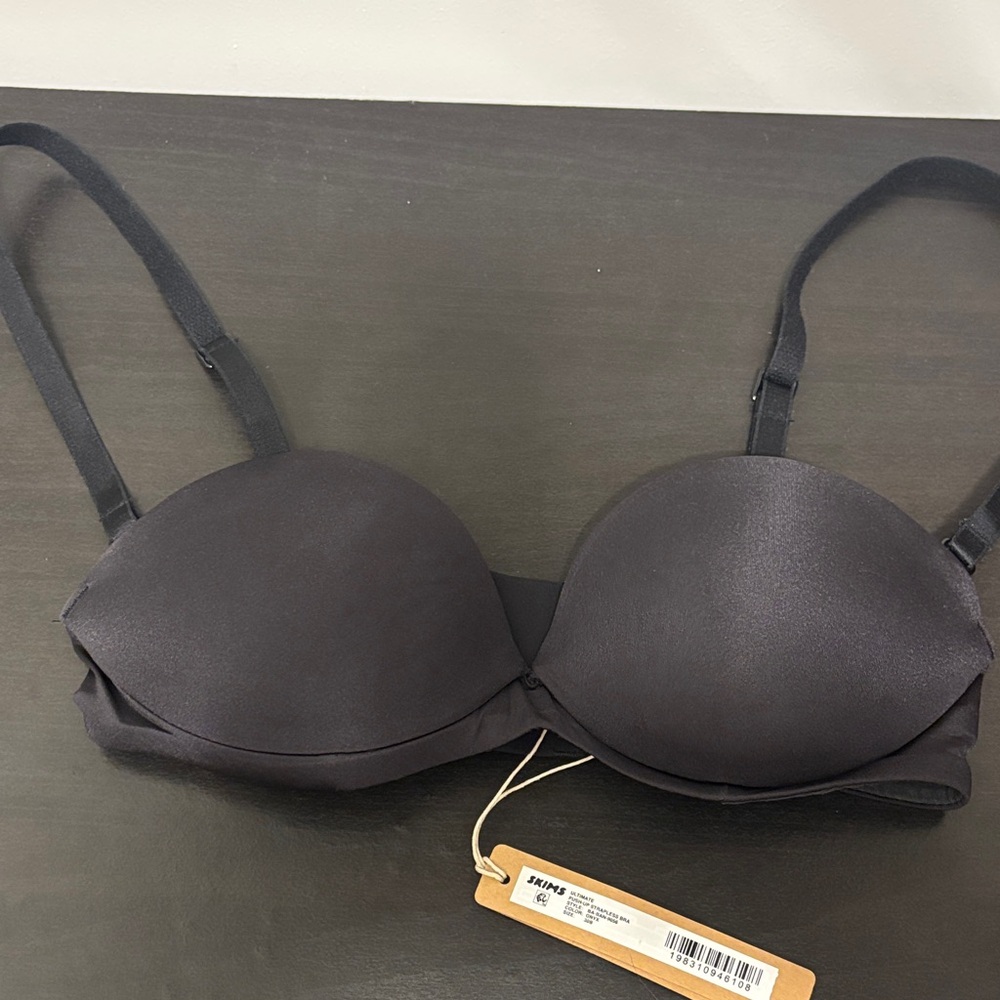 SKIMS strapless ultimate push-up bra in onyx
